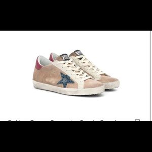 Golden goose sneakers.  Suede
